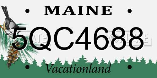 5QC4688 Maine License Plate