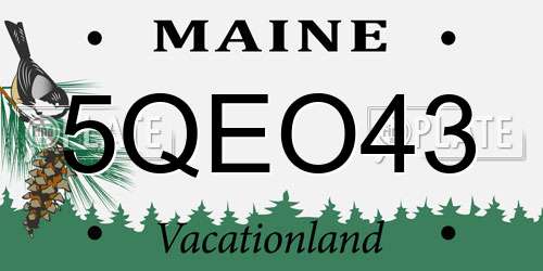 5QEO43 Maine License Plate