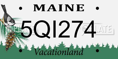 5QI274 Maine License Plate