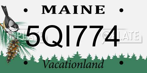 5QI774 Maine License Plate
