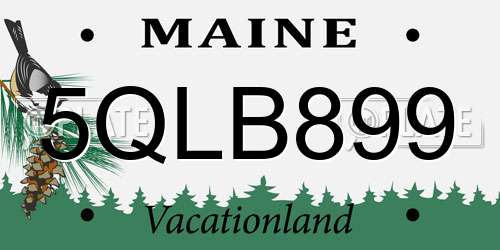 5QLB899 Maine License Plate