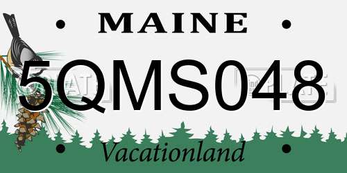 5QMS048 Maine License Plate