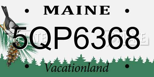 5QP6368 Maine License Plate