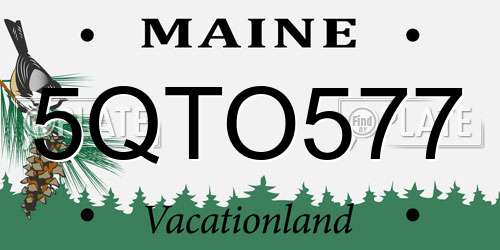 5QTO577 Maine License Plate
