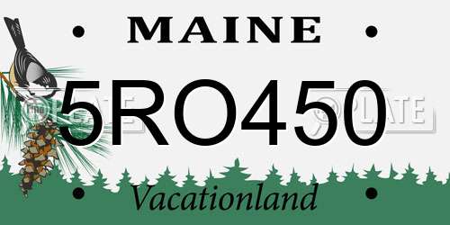 5RO450 Maine License Plate