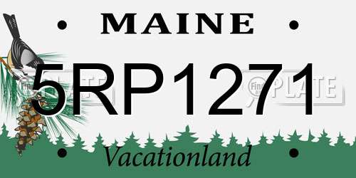 5RP1271 Maine License Plate