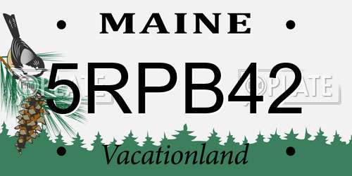 5RPB42 Maine License Plate