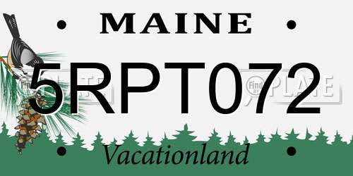 5RPT072 Maine License Plate