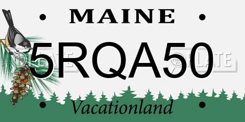 5RQA50 Maine License Plate