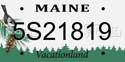 5S21819 Maine License Plate