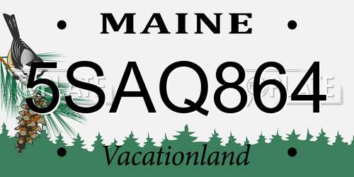 5SAQ864 Maine License Plate