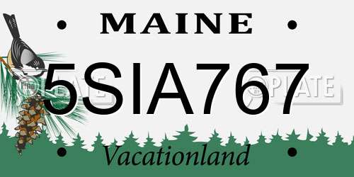 5SIA767 Maine License Plate