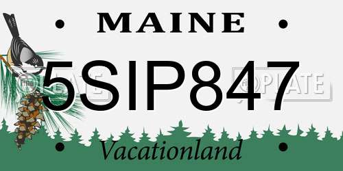 5SIP847 Maine License Plate