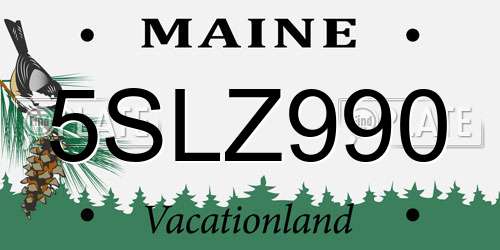 5SLZ990 Maine License Plate