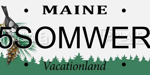 5SOMWER Maine License Plate