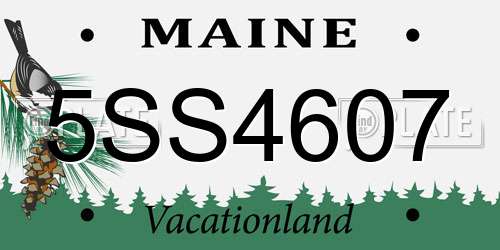 5SS4607 Maine License Plate
