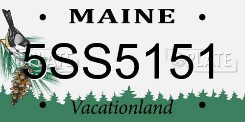 5SS5151 Maine License Plate