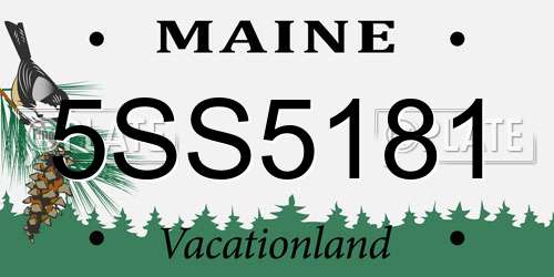 5SS5181 Maine License Plate