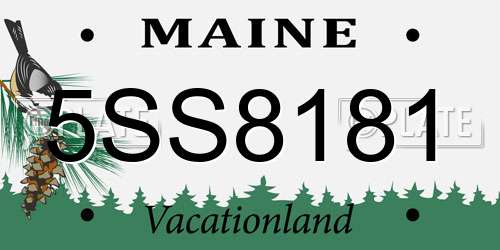 5SS8181 Maine License Plate