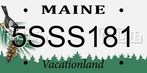 5SSS181 Maine License Plate