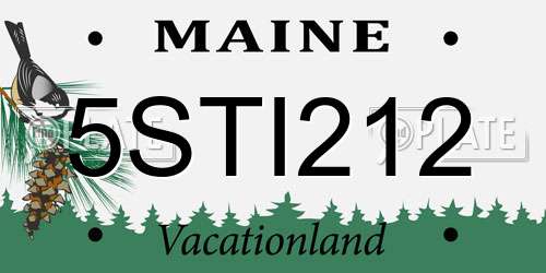 5STI212 Maine License Plate