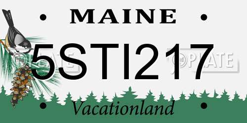 5STI217 Maine License Plate