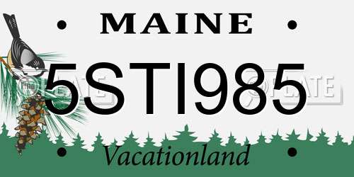 5STI985 Maine License Plate