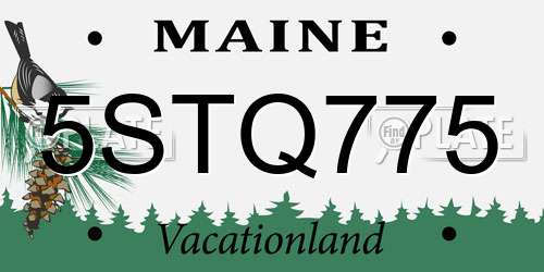 5STQ775 Maine License Plate