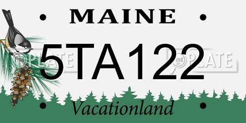 5TA122 Maine License Plate