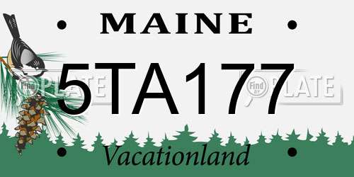 5TA177 Maine License Plate