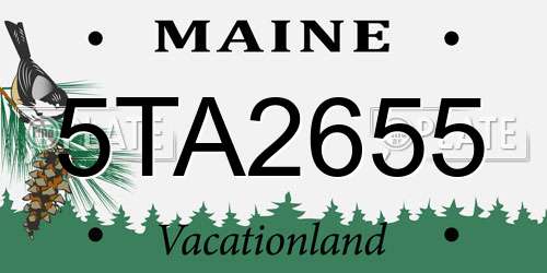 5TA2655 Maine License Plate