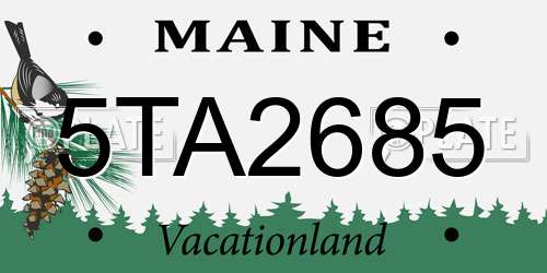 5TA2685 Maine License Plate