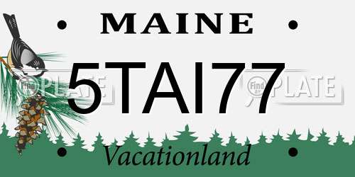 5TAI77 Maine License Plate