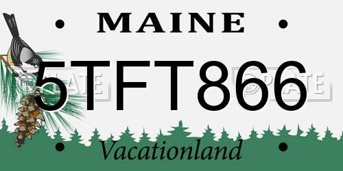 5TFT866 Maine License Plate