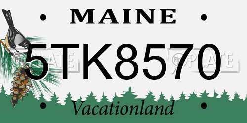 5TK8570 Maine License Plate