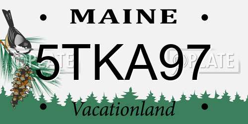 5TKA97 Maine License Plate