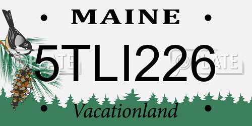 5TLI226 Maine License Plate