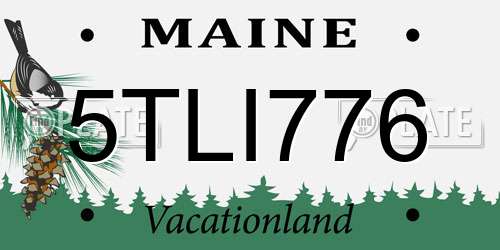5TLI776 Maine License Plate