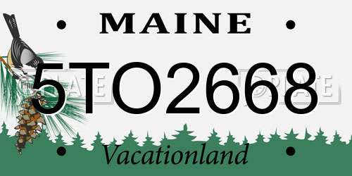 5TO2668 Maine License Plate