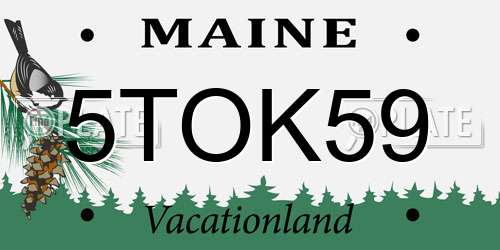 5TOK59 Maine License Plate
