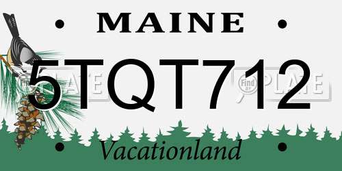 5TQT712 Maine License Plate