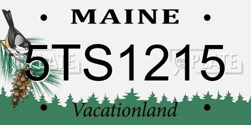 5TS1215 Maine License Plate