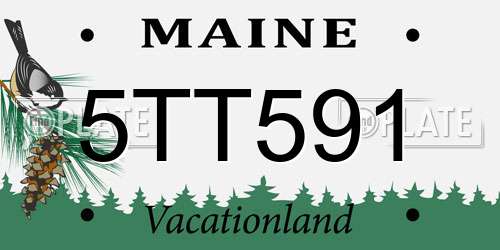 5TT591 Maine License Plate