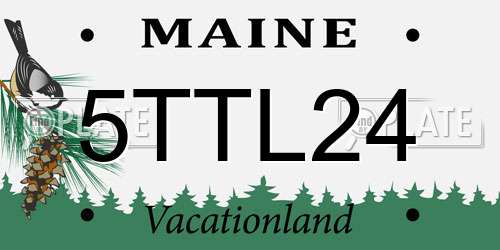 5TTL24 Maine License Plate