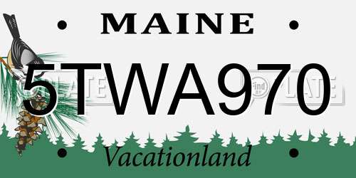 5TWA970 Maine License Plate