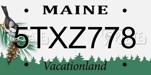 5TXZ778 Maine License Plate