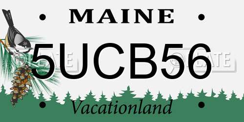 5UCB56 Maine License Plate