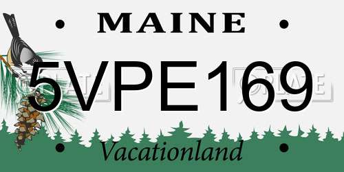 5VPE169 Maine License Plate