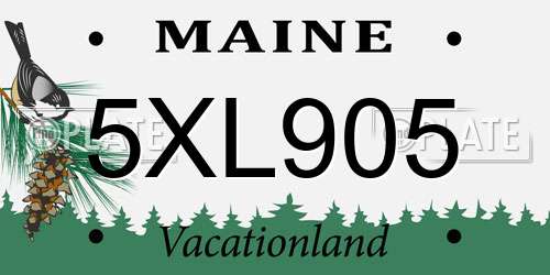 5XL905 Maine License Plate