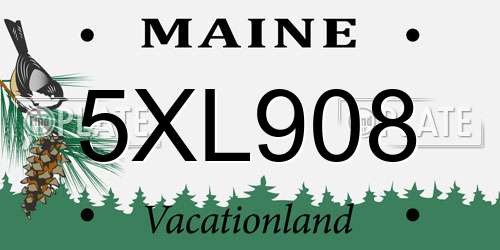 5XL908 Maine License Plate